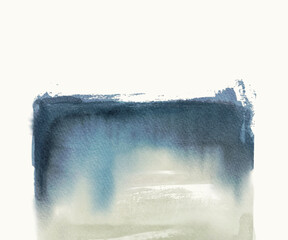 Hand painted watercolor wash blending blue and beige tones, creating a calm abstract background for modern design and artistic projects. Vector