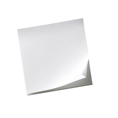A square stack of white blank paper with a corner of the top sheet slightly curled up