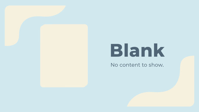 Minimalist Blank State UI/UX Illustration: No Content To Show. Empty data screen banner, pastel colors, modern design.