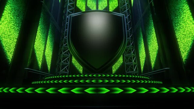 Sports News Broadcast Opener Green 3D Animation