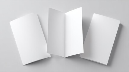 Blank Bifold Brochure Mockup: Clean, Professional Presentation for Marketing Materials and Promotional Designs
