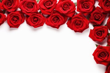 Red rose border flower blossom plant.