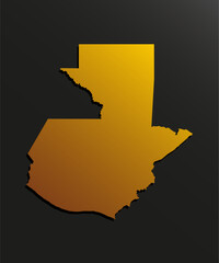 Map of Guatemala gold material, American country