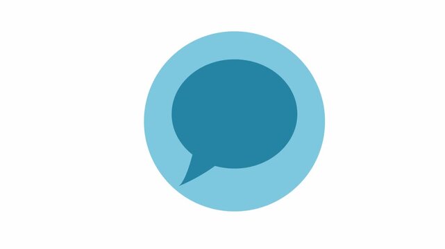 bubble chat   icon animation simple flat