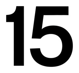 Exploring the number 15 installation gallery mixed media urban isolated on transparent background