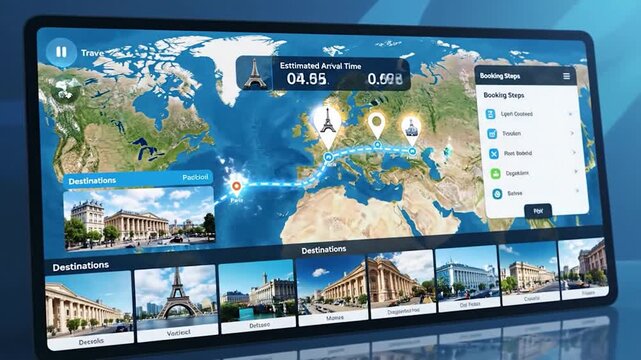 Travel planning on digital devices with interactive maps