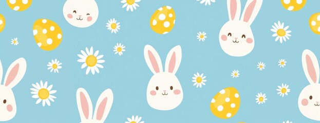 Pattern daisy flowers easter.