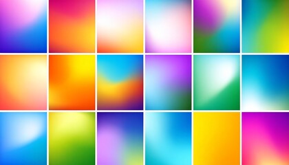 Obraz premium Smooth abstract colorful gradient backgrounds set. Vector collection of colorful blur