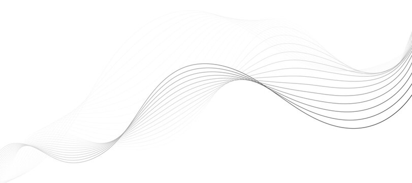 minimalist abstract background featuring wavy gray lines on a white backdrop creating a smooth and elegant pattern design for modern and creative wavey design.