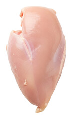 Fototapeta premium Raw chicken breast preparation kitchen food isolated on transparent background