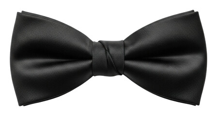 Elegant black bow tie for formal events and dressy occasions isolated on transparent background