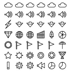 Fototapeta premium Versatile vector icon set for ui, web, and branding