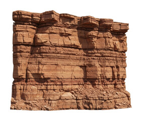 Geological features desert canyon model natural environment side view isolated on transparent background