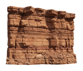 Geological features desert canyon model natural environment side view isolated on transparent background