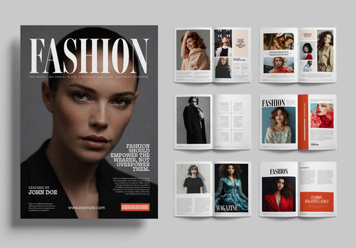 Fashion Magazine Layout Design With Modern Editorial Spreads