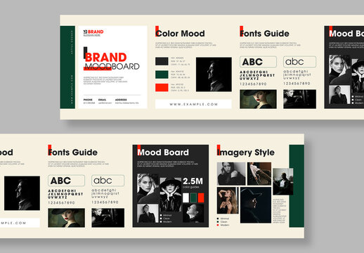 Professional Brand Mood Board Template for Visual Identity