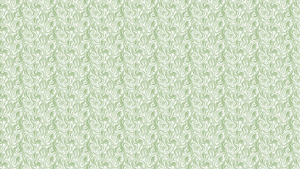 Fototapeta premium Abstract Green Seamless Wavy Pattern with Organic Curved Lines Background