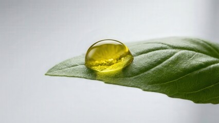 Close-up of a water droplet on a green leaf