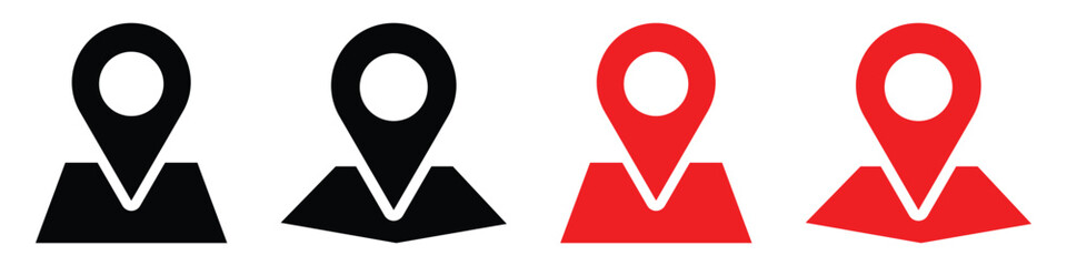 Map pin icon set