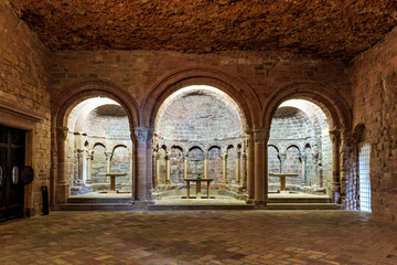 Fototapeta premium The Royal Monastery Of San Juan De La Pena near Jaca. Huesca, Aragon. Spain