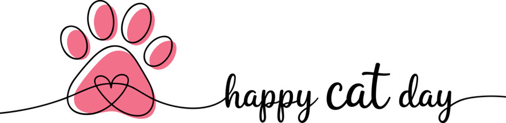 Happy cat day celebrations cute feline friends pet lovers gift