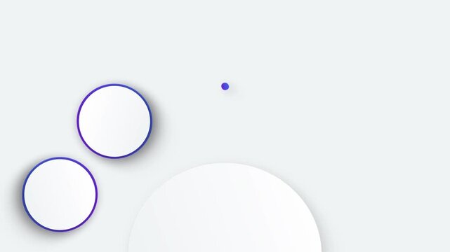 Commercial activity blue gradient round infographic 5 steps template animation. Sequence options 4K video. Animated blank diagram visualization.
