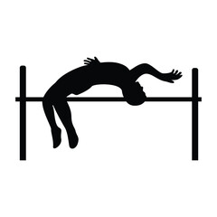 high jump athletics silhouette design.