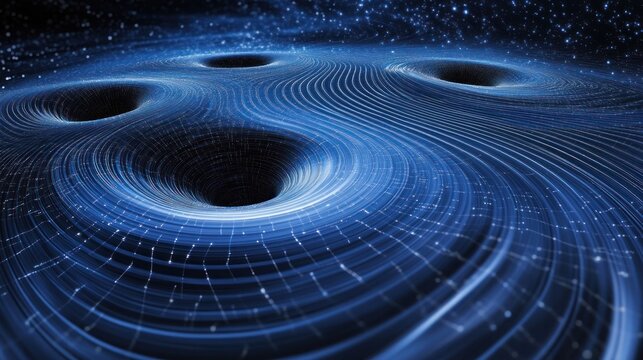 Ripples and waves pattern swirls black.