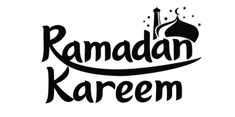 Ramadan Kareem typography design for decoration.