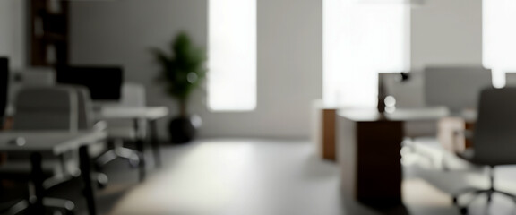 Fototapeta premium Fully blurred luxury office background with refined professional look. Ideal for premium corporate branding and advertising.