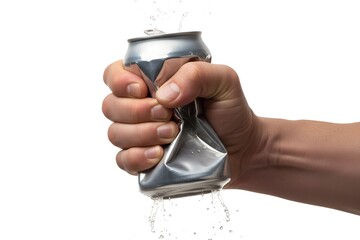 hand holding water bottle