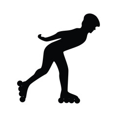 inline skate player silhouette design.