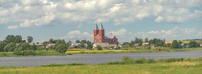 Obraz premium Corpus Christi Church in the village of Ikazn, Belarus