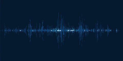 a blue sound wave on a dark background with light blue lines