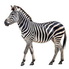 Fototapeta premium Zebra, isolated on transparent background