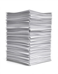 Stack of Office Documents Isolated