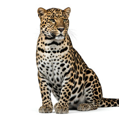 Obraz premium Black plains leopard resting on savanna rocks