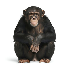 Naklejka premium Chimpanzee primate wildlife animal portrait