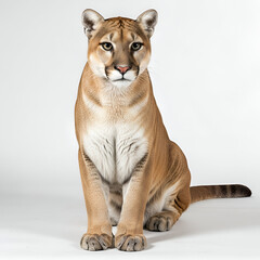 Obraz premium Cougar standing alert in forest