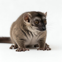 Dark-furred mouse lemur perched on branch