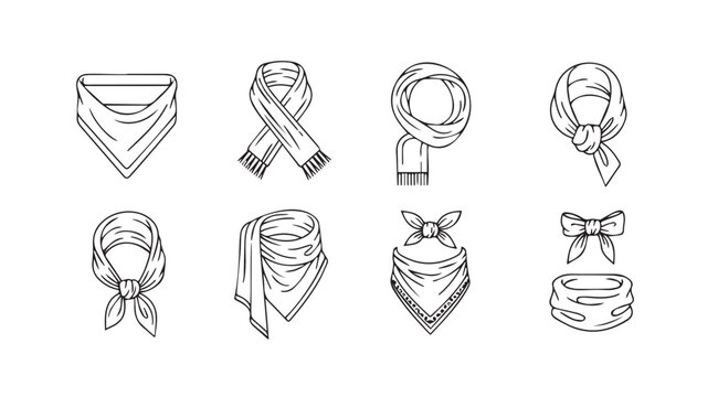 Various ways to tie a scarf