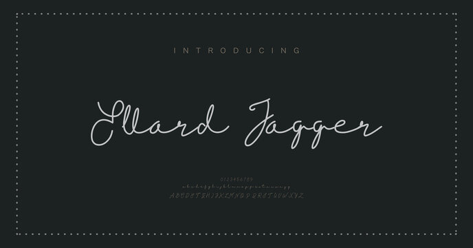Ellard Jagger, Classy elegant font, vintage type or luxury premium typeface, vector English royal alphabet. Classic typography in modern or old art deco style, serif letters for modern or retro poster