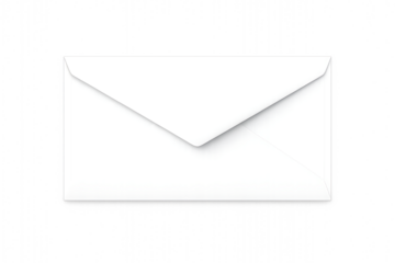 A plain, clean envelope ready to be used isolated on transparent background