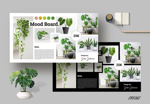 Mood Board Design Template Layout