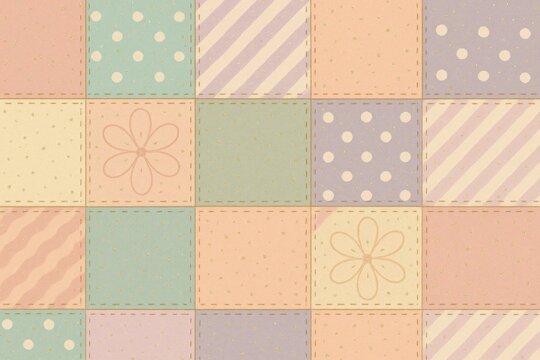 Pastel patchwork pattern background