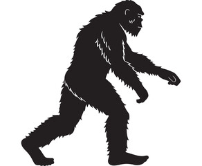 Fototapeta premium Bigfoot Silhouette Walking