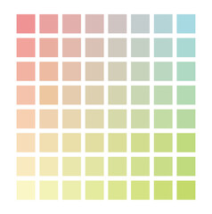 Systematic Pastel-Color Swatch Set. Vector Illustration Isolated On A White Background.