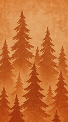 Obraz premium Rustic forest silhouette mobile wallpaper