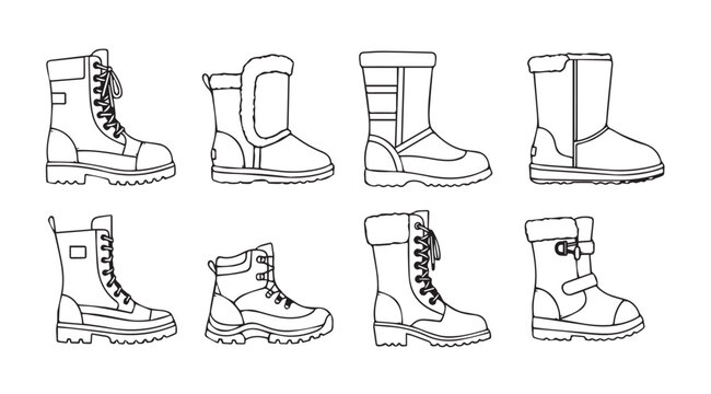 Collection of winter boots