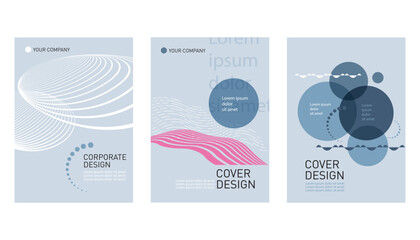 Modern corporate brochure cover design with place for text
